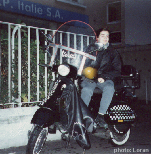 Elodie on my Vespa